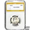 Image 1 : 1935 Washington Silver Quarter PGA MS65