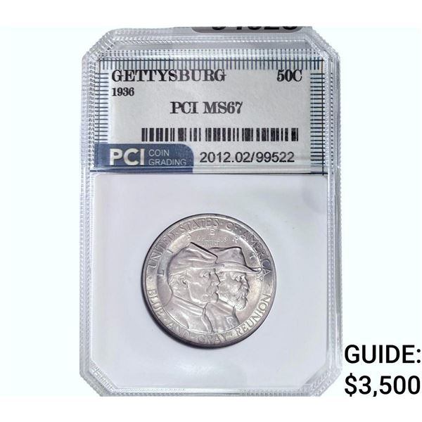 1936 Gettysburg Half Dollar PCI MS67