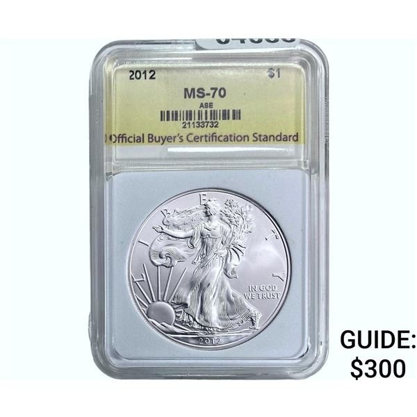 2012 Silver Eagle OBCS MS70