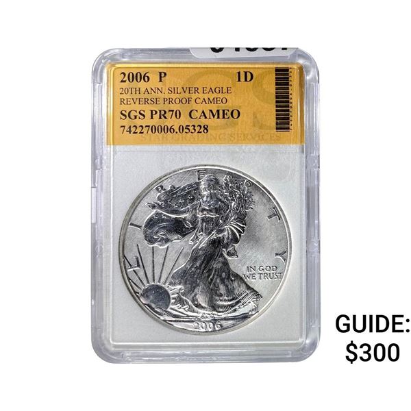 2006-P Silver Eagle SGS PR70 Cameo