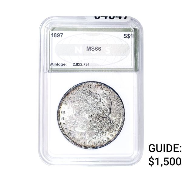 1897 Morgan Silver Dollar NGS MS66
