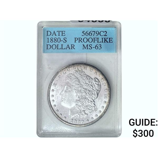 1880-S Morgan Silver Dollar ACG MS63