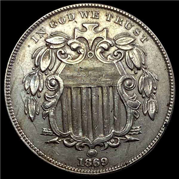 1869 Shield Nickel CLOSELY UNCIRCULATED