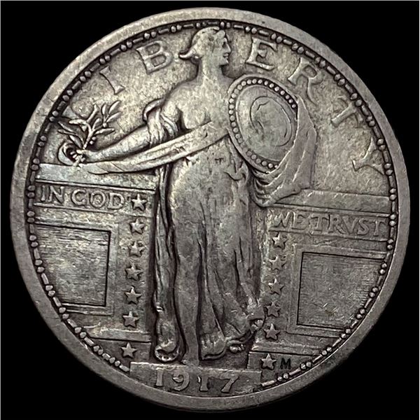 1917 Type 1 Standing Liberty Quarter LIGHTLY CIRCULATED