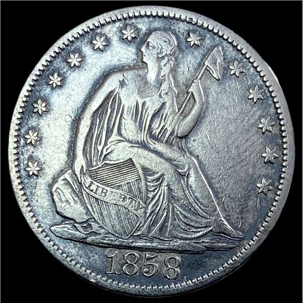 1858-S Seated Liberty Half Dollar ABOUT UNCIRCULATED
