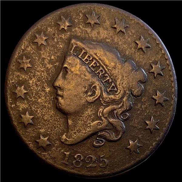 1825 Coronet Head Large Cent LIGHTLY CIRCULATED