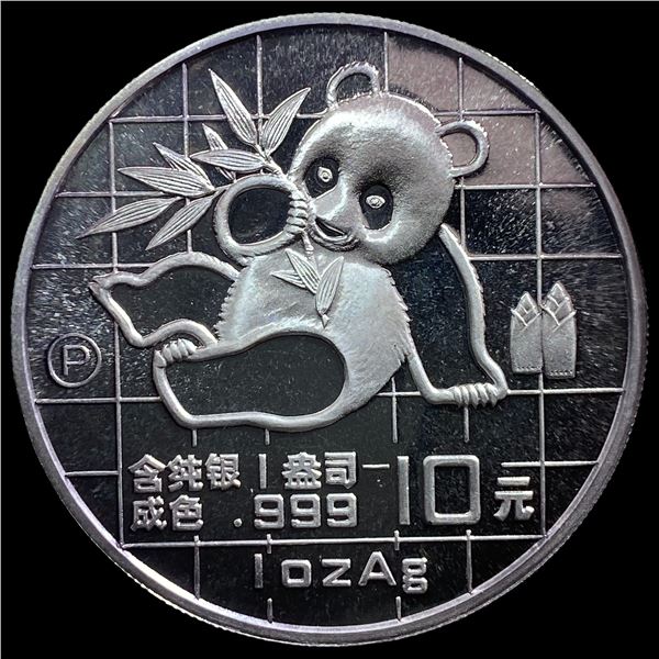 1989 1oz Silver China Panda 10 Yuan CHOICE PROOF