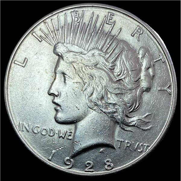 1928-S Silver Peace Dollar NEARLY UNCIRCULATED