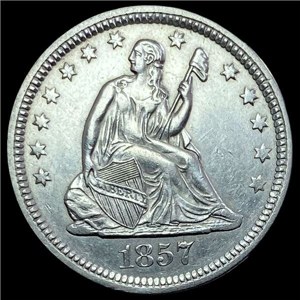 1857 Seated Liberty Quarter CLOSELY UNCIRCULATED