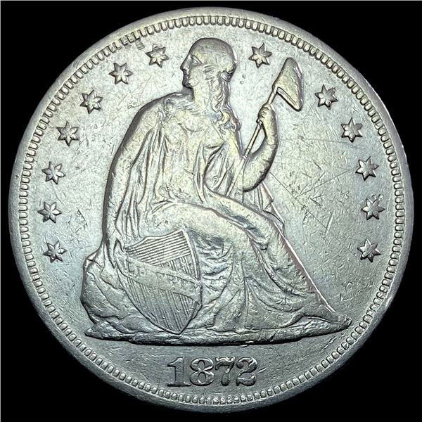 1872 Seated Liberty Dollar NEARLY UNCIRCULATED