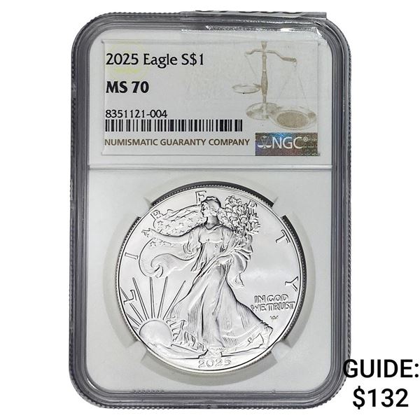 2025 American Silver Eagle NGC MS70