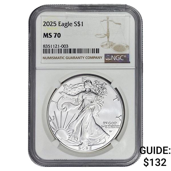 2025 American Silver Eagle NGC MS70