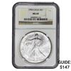 Image 1 : 1994 American Silver Eagle NGC MS69