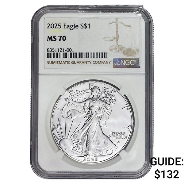 2025 American Silver Eagle NGC MS70