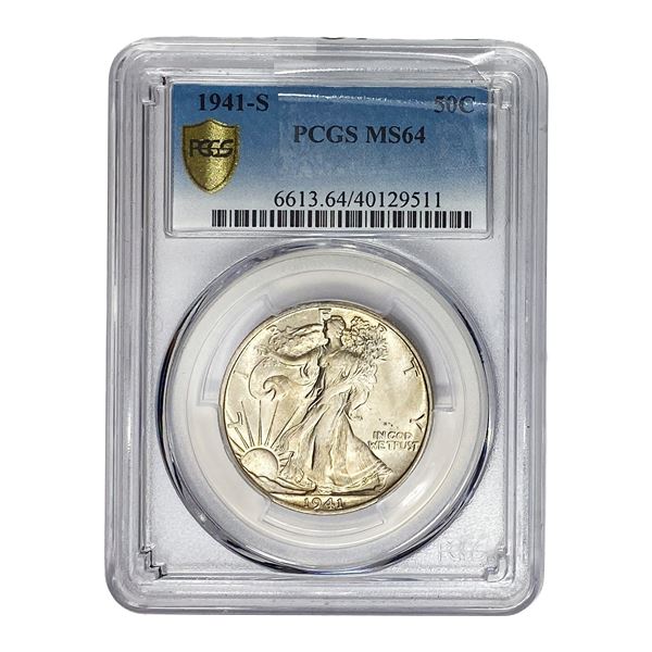 1941-S Walking Liberty Half Dollar PCGS MS64