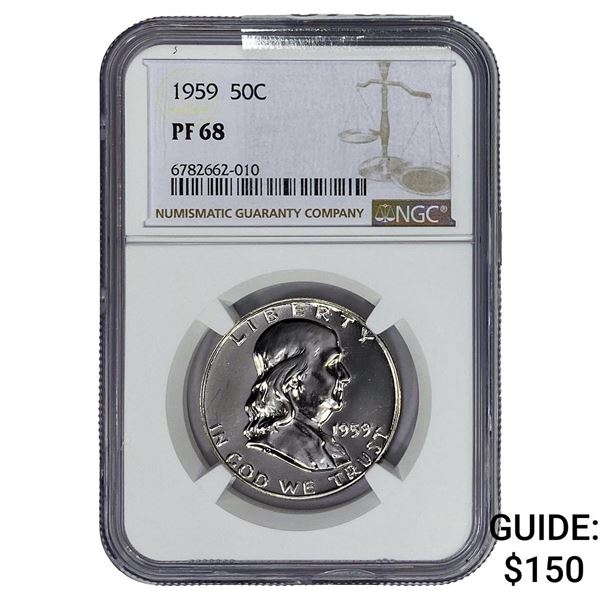 1959 Franklin Half Dollar NGC PF68