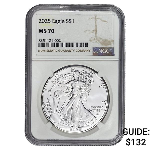 2025 American Silver Eagle NGC MS70