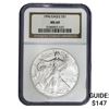 Image 1 : 1996 American Silver Eagle NGC MS69