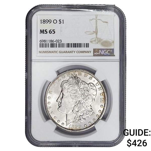 1899-O Morgan Silver Dollar NGC MS65