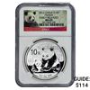 Image 1 : 2012 China Silver 10 Yen Panda NGC MS69 Early Release