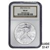 Image 1 : 2002 American Silver Eagle NGC MS69