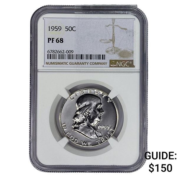1959 Franklin Half Dollar NGC PF68
