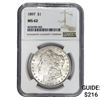 Image 1 : 1897 Morgan Silver Dollar NGC MS62