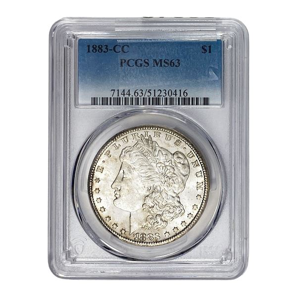 1883-CC Morgan Silver Dollar PCGS MS63