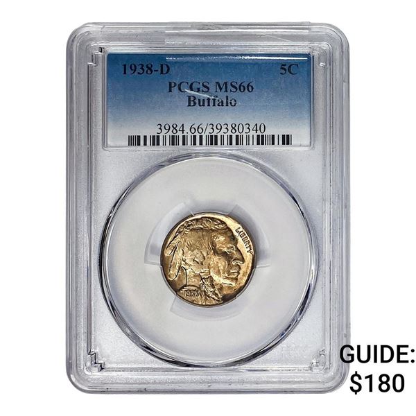 1938-D Buffalo Nickel PCGS MS66