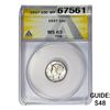 Image 1 : 1937 Mercury Silver Dime ANACS MS63 FSB