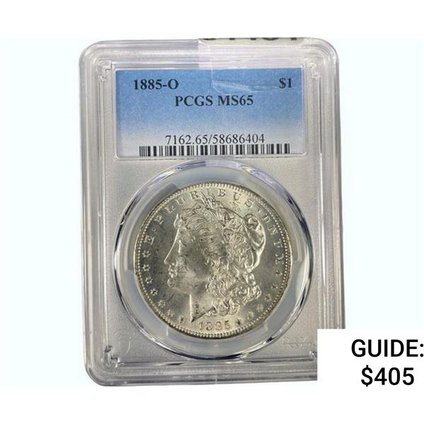 1885-O Morgan Silver Dollar PCGS MS65