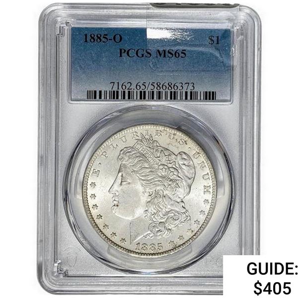1885-O Morgan Silver Dollar PCGS MS65