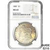 Image 1 : 1887 Morgan Silver Dollar NGC MS63