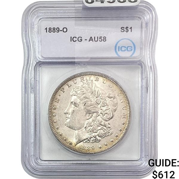 1889-O Morgan Silver Dollar ICG AU58