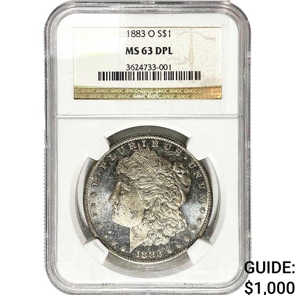 1883-O Morgan Silver Dollar NGC MS63 DPL