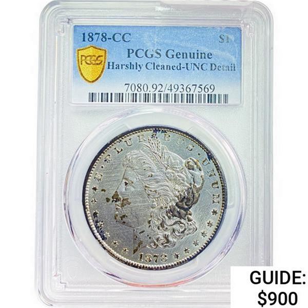1878-CC Morgan Silver Dollar PCGS GENUINEUNC