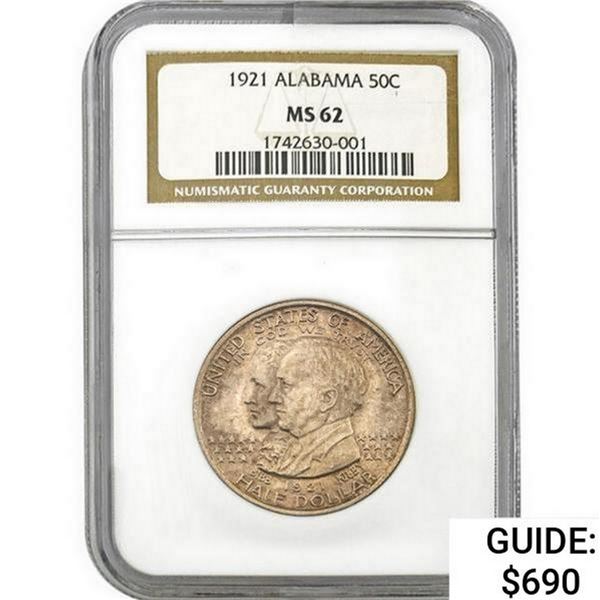 1921 Alabama 50C NGC MS62
