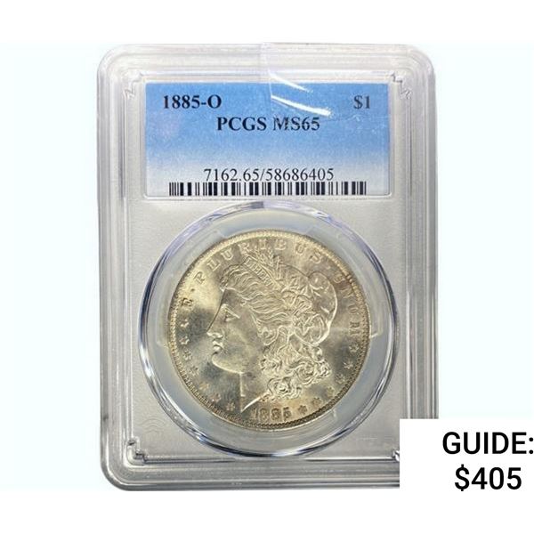 1885-O Morgan Silver Dollar PCGS MS65