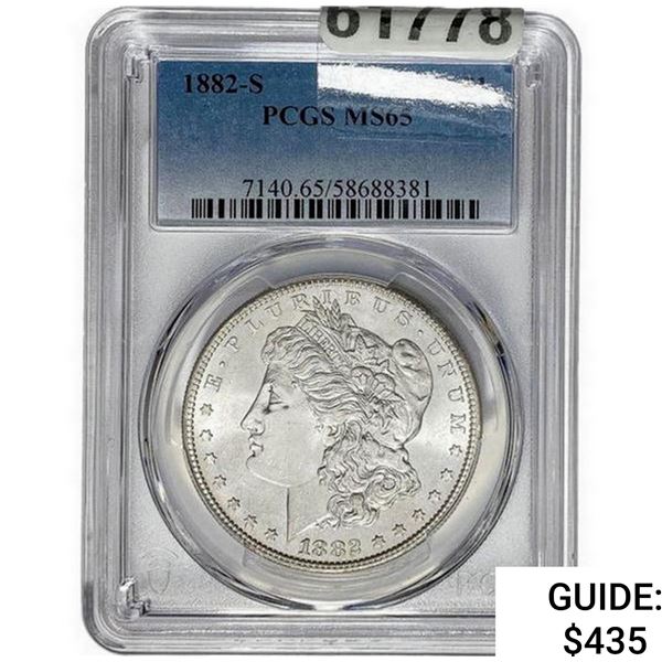 1882-S Morgan Silver Dollar PCGS MS65