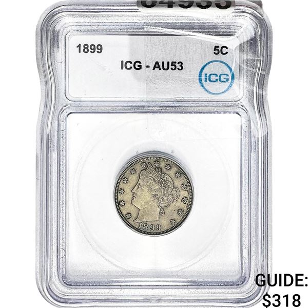 1899 Liberty Victory Nickel ICG AU53