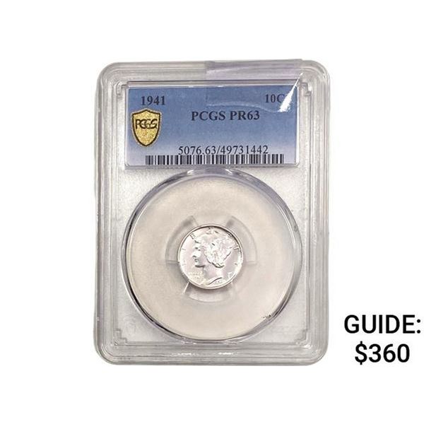 1941 Mercury Silver Dime PCGS PR63