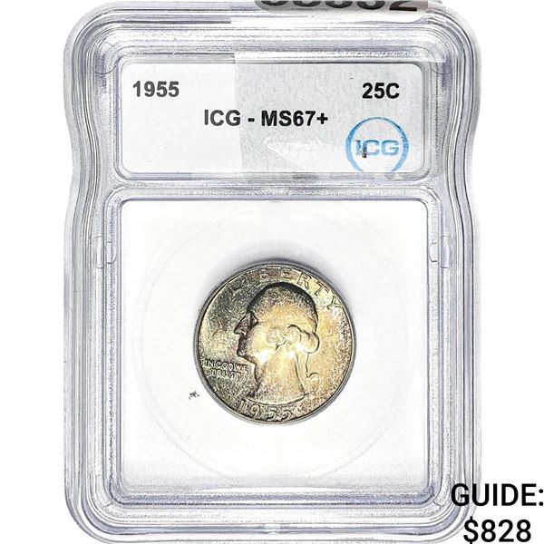 1955 Washington Silver Quarter ICG MS67+