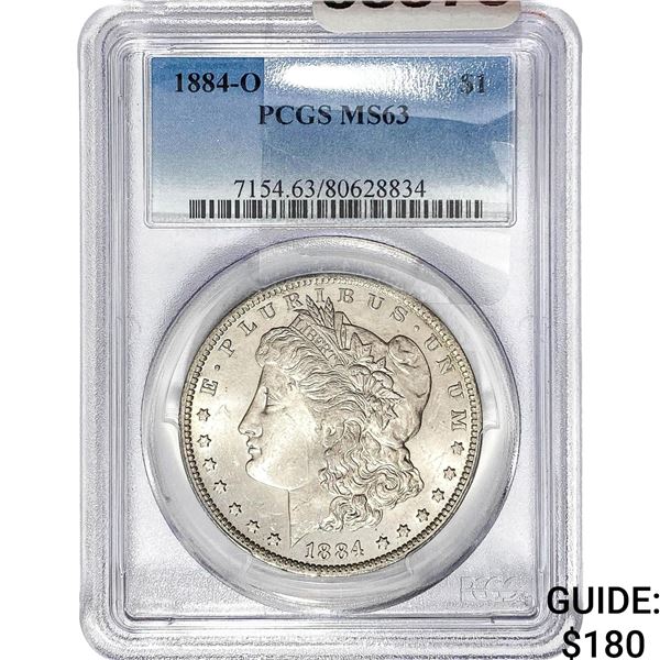 1884-O Morgan Silver Dollar PCGS MS63