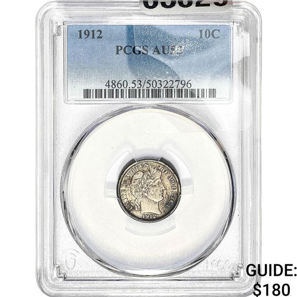1912 Barber Dime PCGS AU53