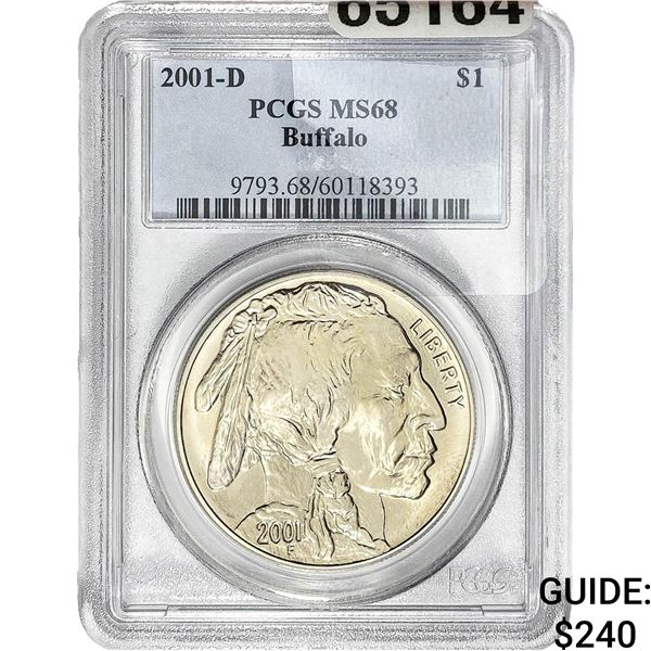 2001-D Silver Buffalo Dollar PCGS MS68