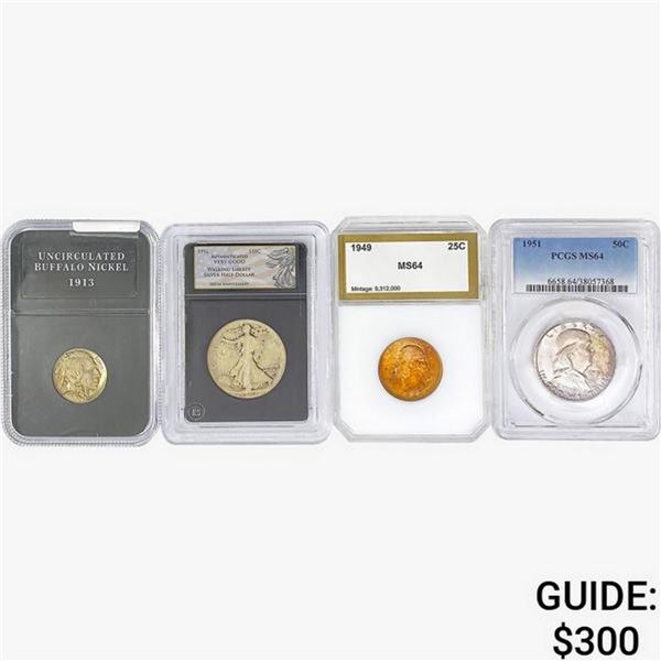 [4]1913-1951 Asstd. U.S. Coins 5C-50C