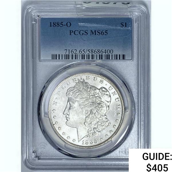 1885-O Morgan Silver Dollar PCGS MS65