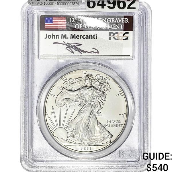 2011-S $1 Silver Eagle PCGS MS70