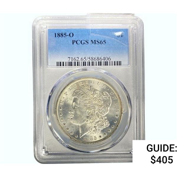 1885-O Morgan Silver Dollar PCGS MS65
