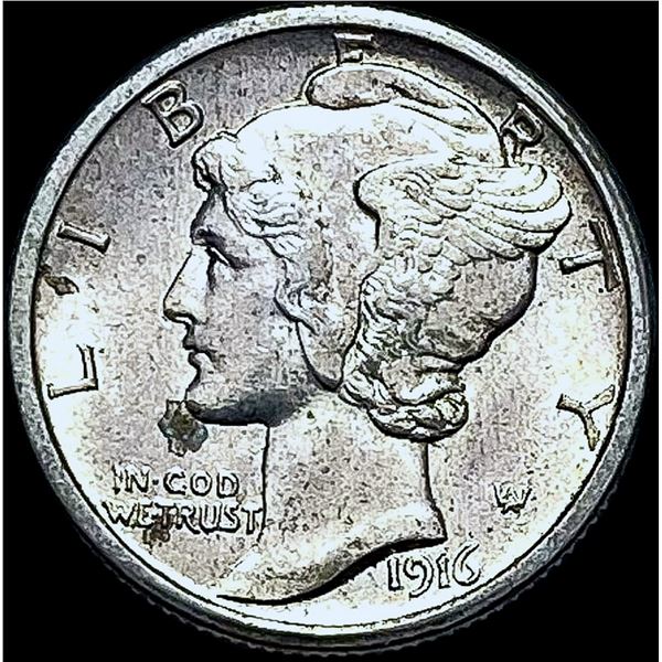 1916-S Silver Mercury Dime CHOICE BU